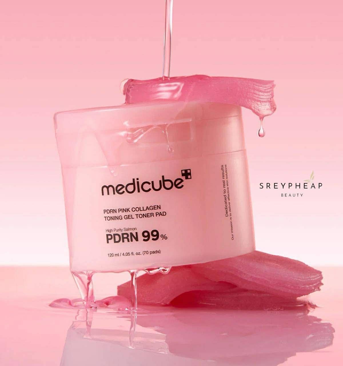 Medicube PDRN Pink Collagen Toning Gel Toner Pad + Ampoule Serum