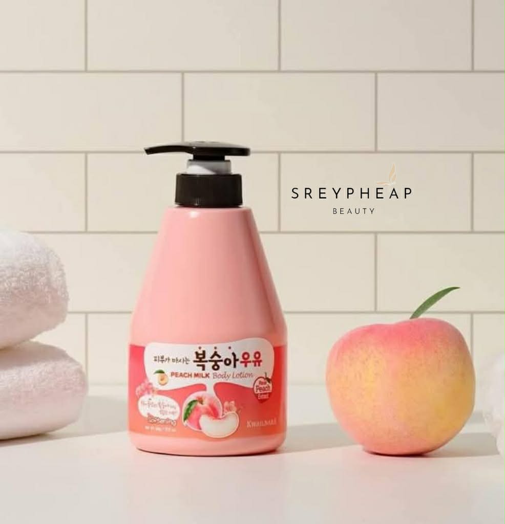 kwailnara peach milk body lotion